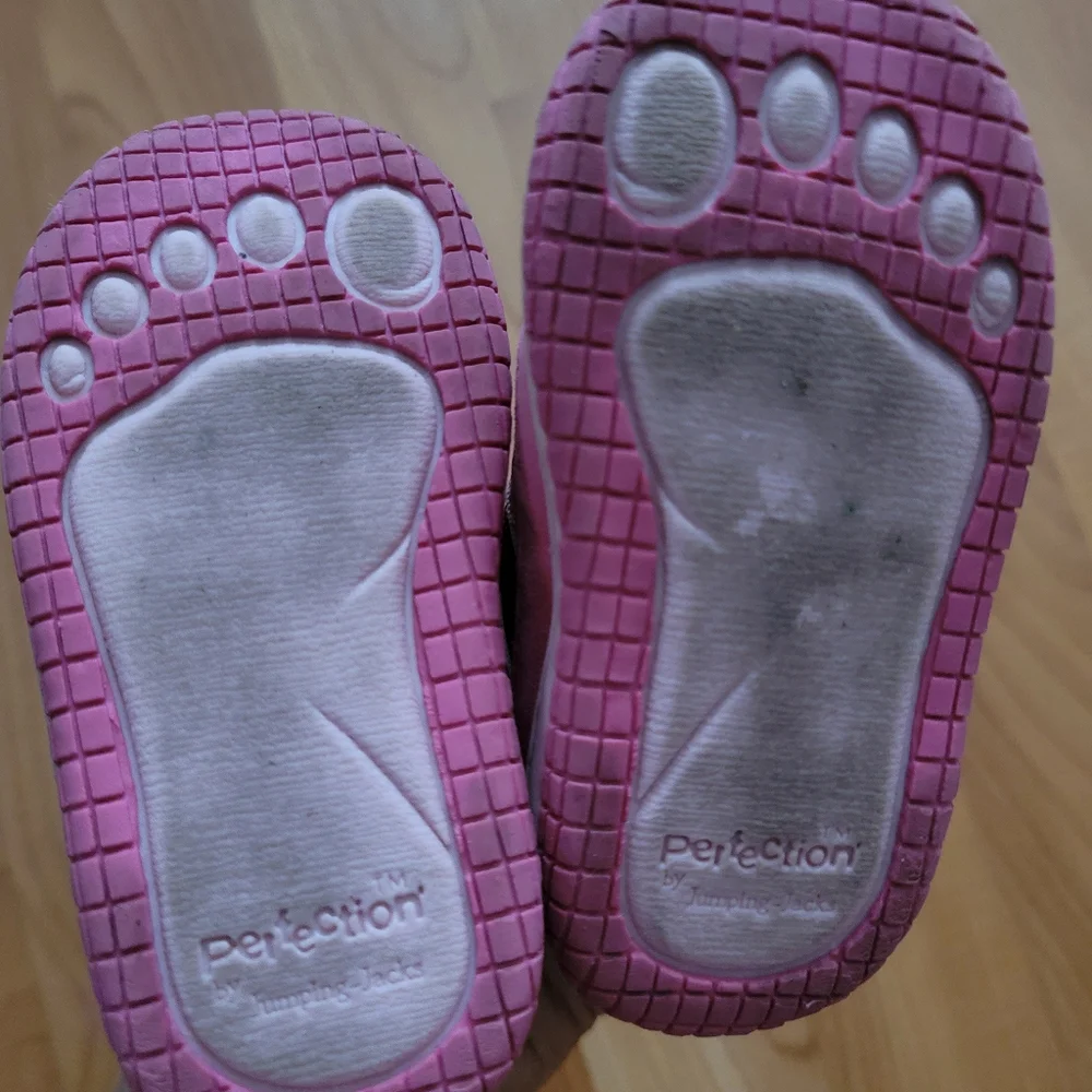 Perfection by Jumping Jacks Girls 5M Walking Toddler Shoes Pink Sneakers Boot